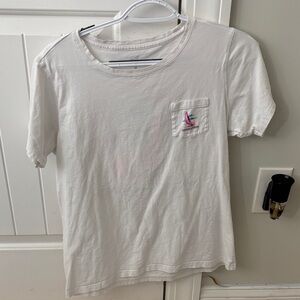 Vineyard Vines White Tee with Sailboat Pocket